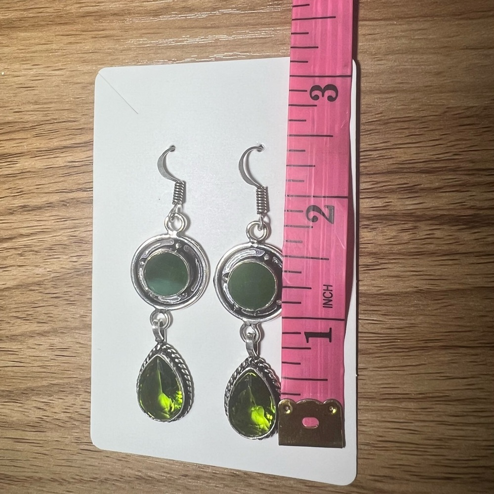 Emerald Add On Item Emerald & Peridot Earrings - image 2